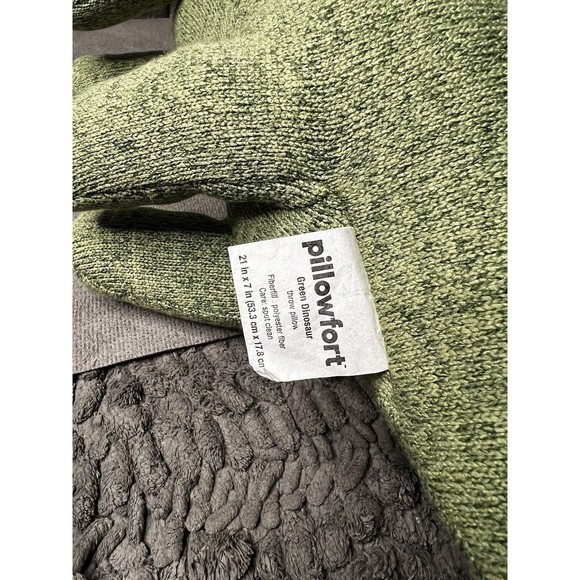 Pillowfort Dinosaur Green Triceratops Plush Throw Pillow Stuffed Animal Toy 21” - Picture 5 of 7